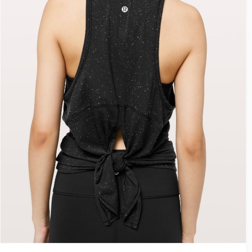 lululemon athletica Black Speckle Tie-Back Tank